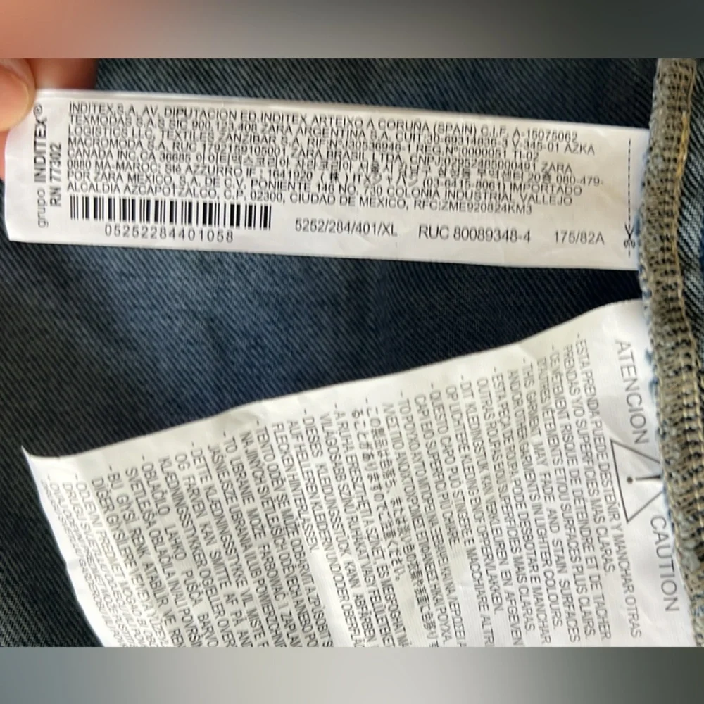 Zara Denim Maxi Dress & Long Blue Jean Jacket Trench Coat Womens XL 10 12 14 - Picture 11 of 12